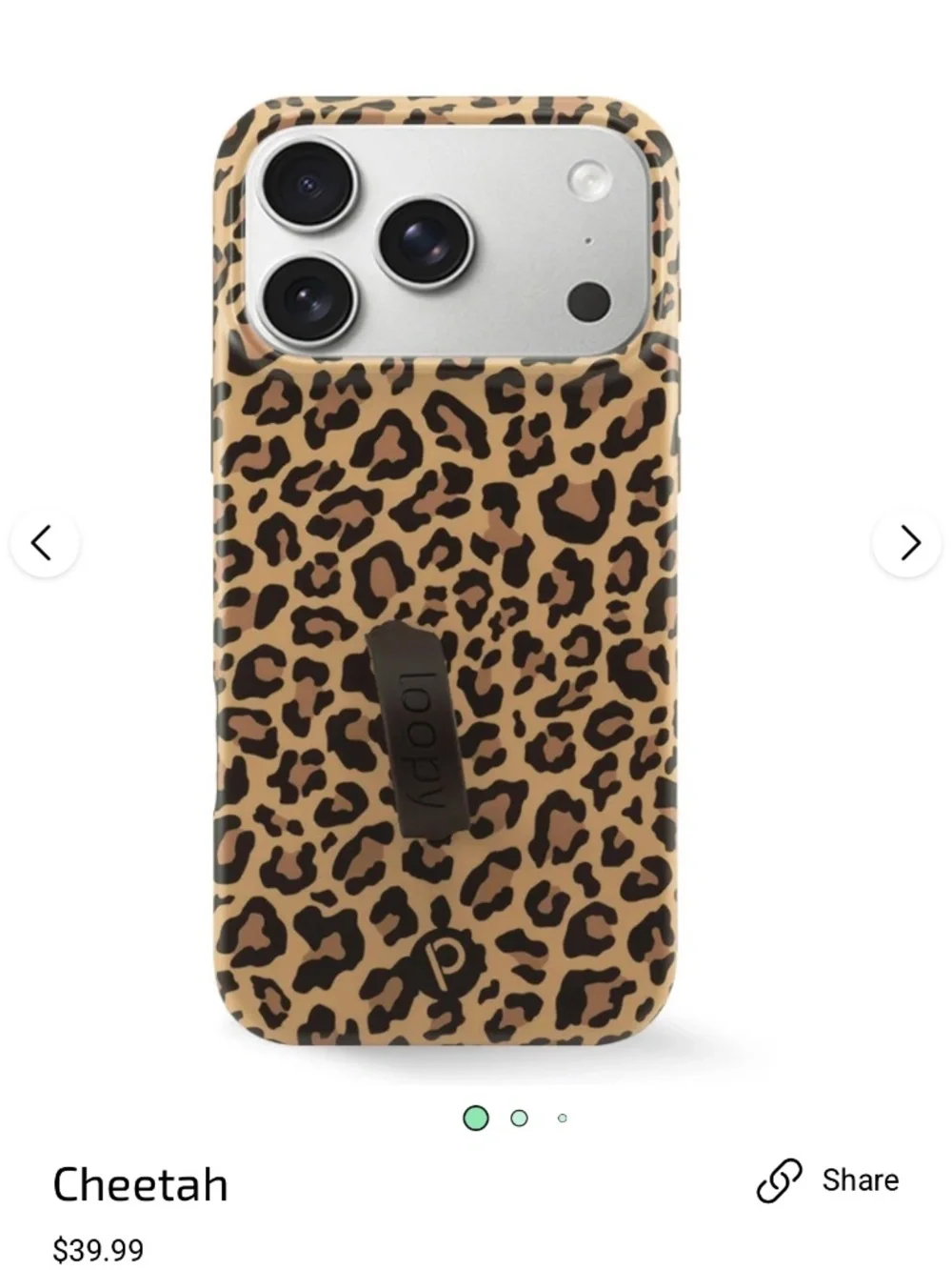 Loopy iPhone 16 Pro Max Cheetah Case